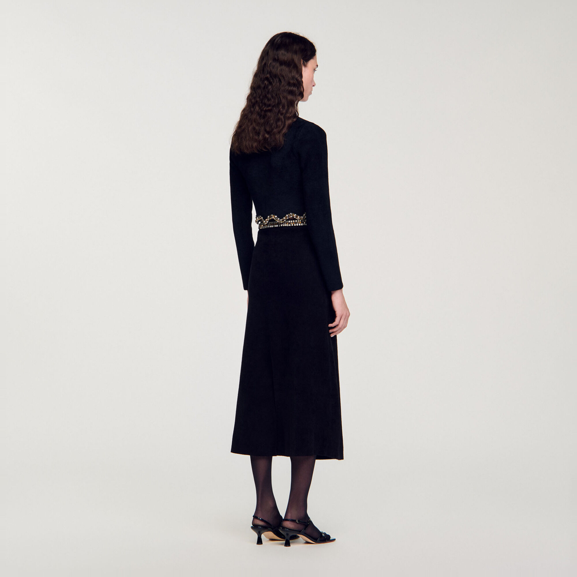 Falda corta con strass