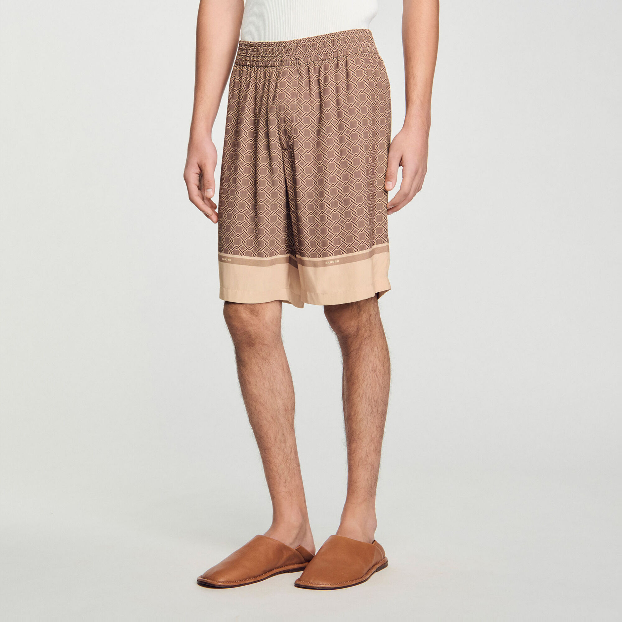Bermuda fluida estampada