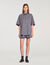 Camisa oversize de rayas con strass