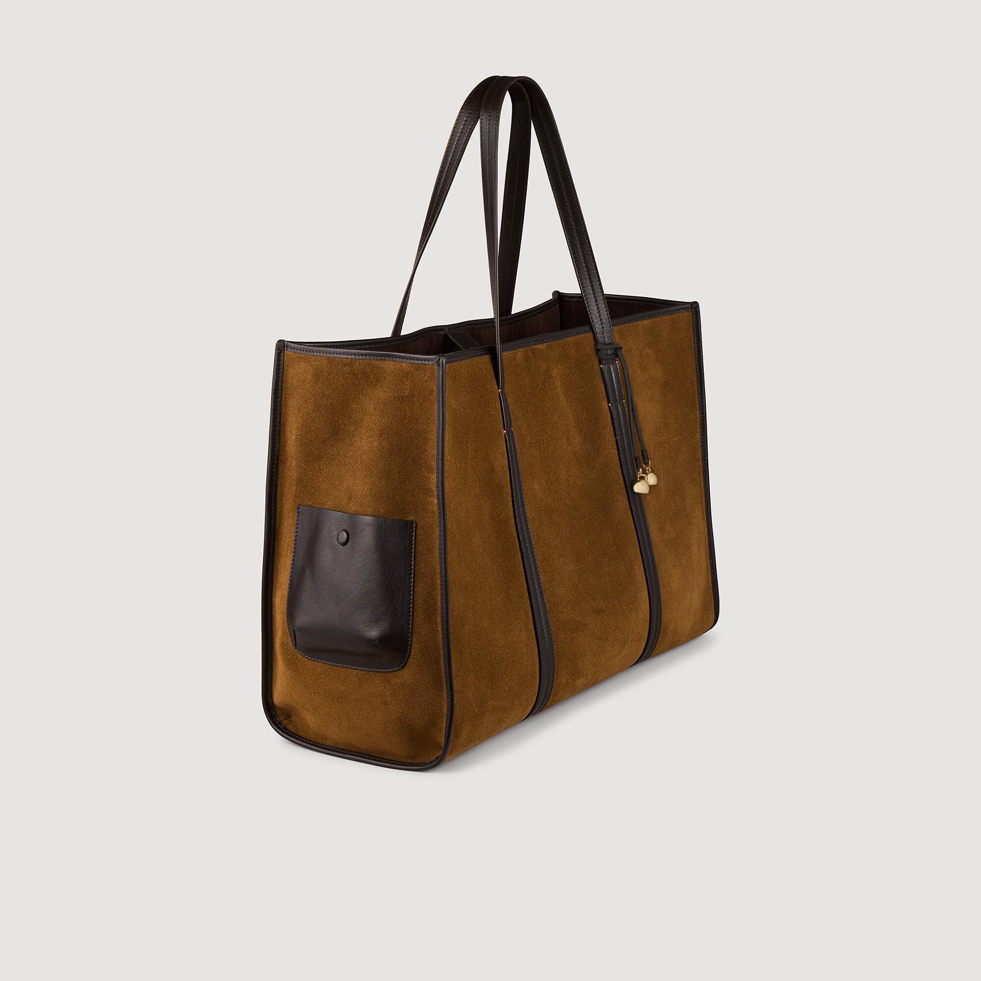 Bolso tote de ante