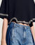 Camiseta corta con strass