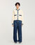 Cárdigan con detalles denim