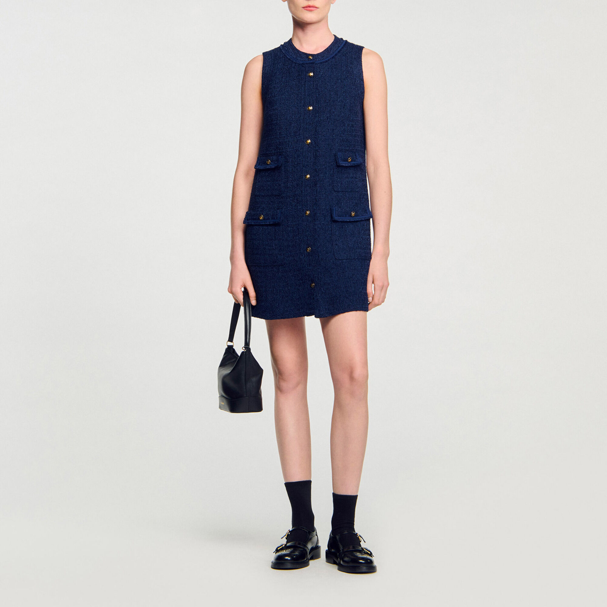 Vestido corto de tweed - Mujer | Sandro