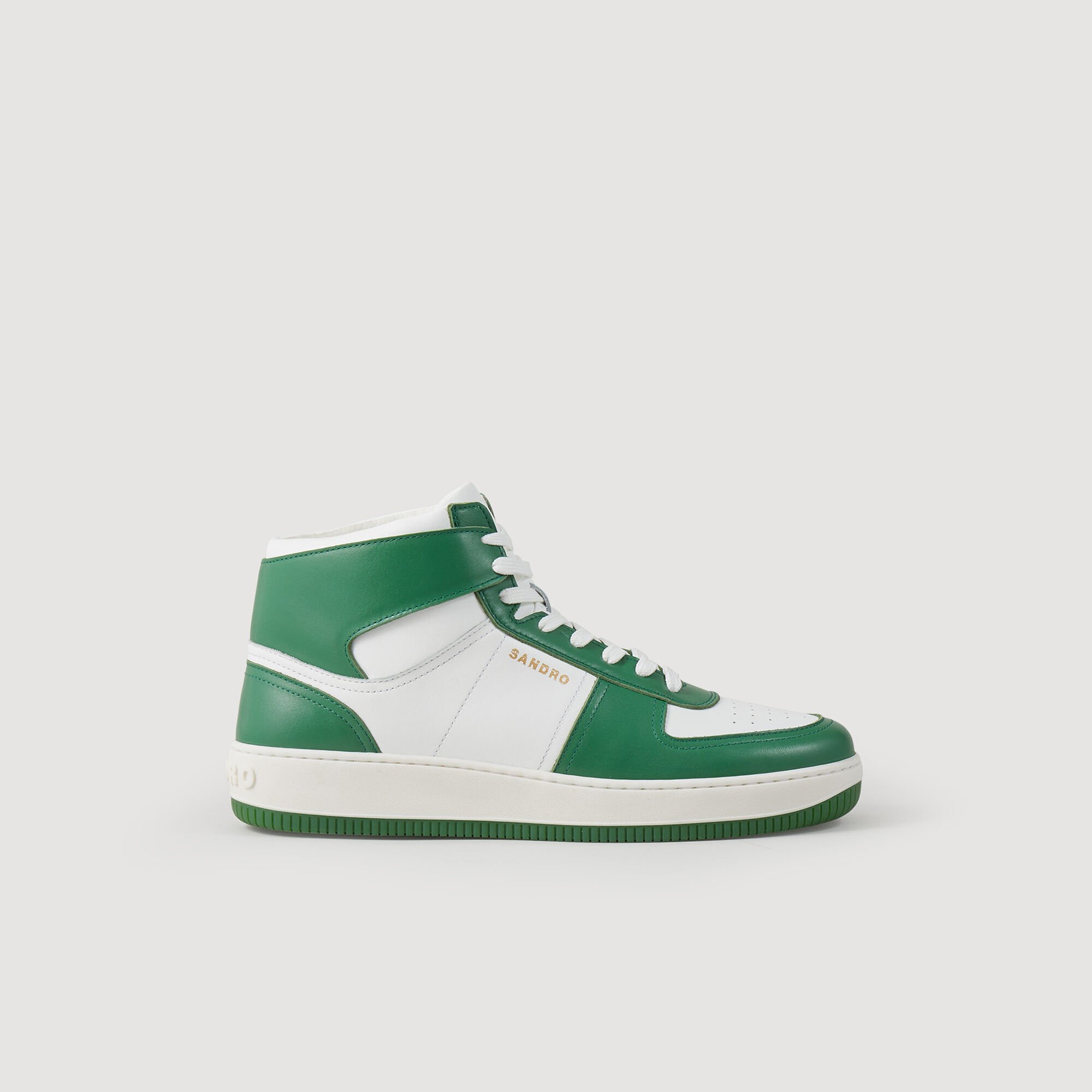 Sneakers altas de piel