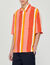Camisa fluida de manga corta de rayas