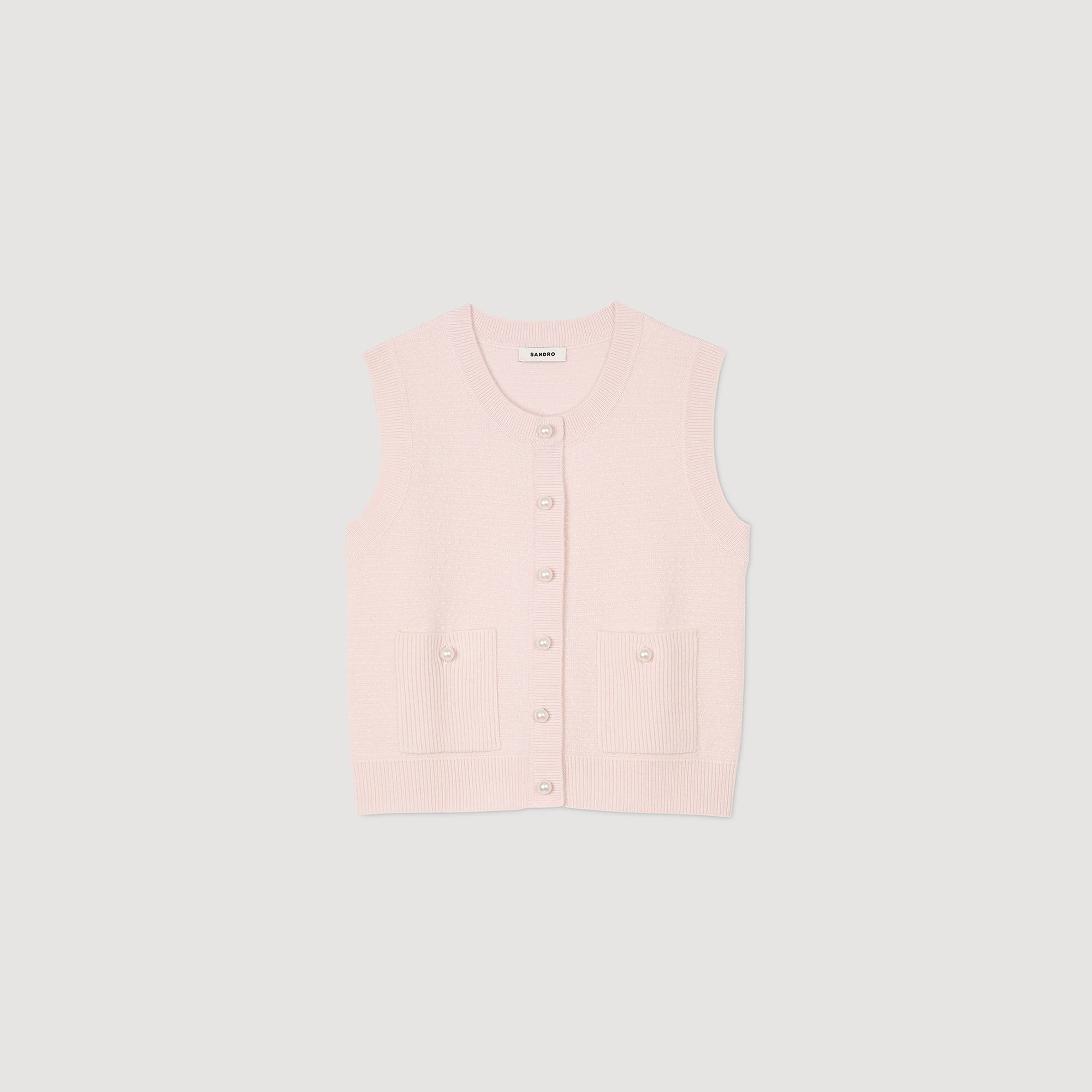 Chaleco de tweed con textura