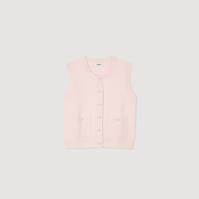 Chaleco de tweed con textura