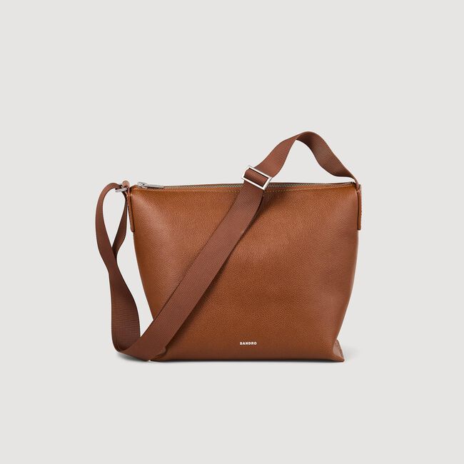Bolso de cuero granulado