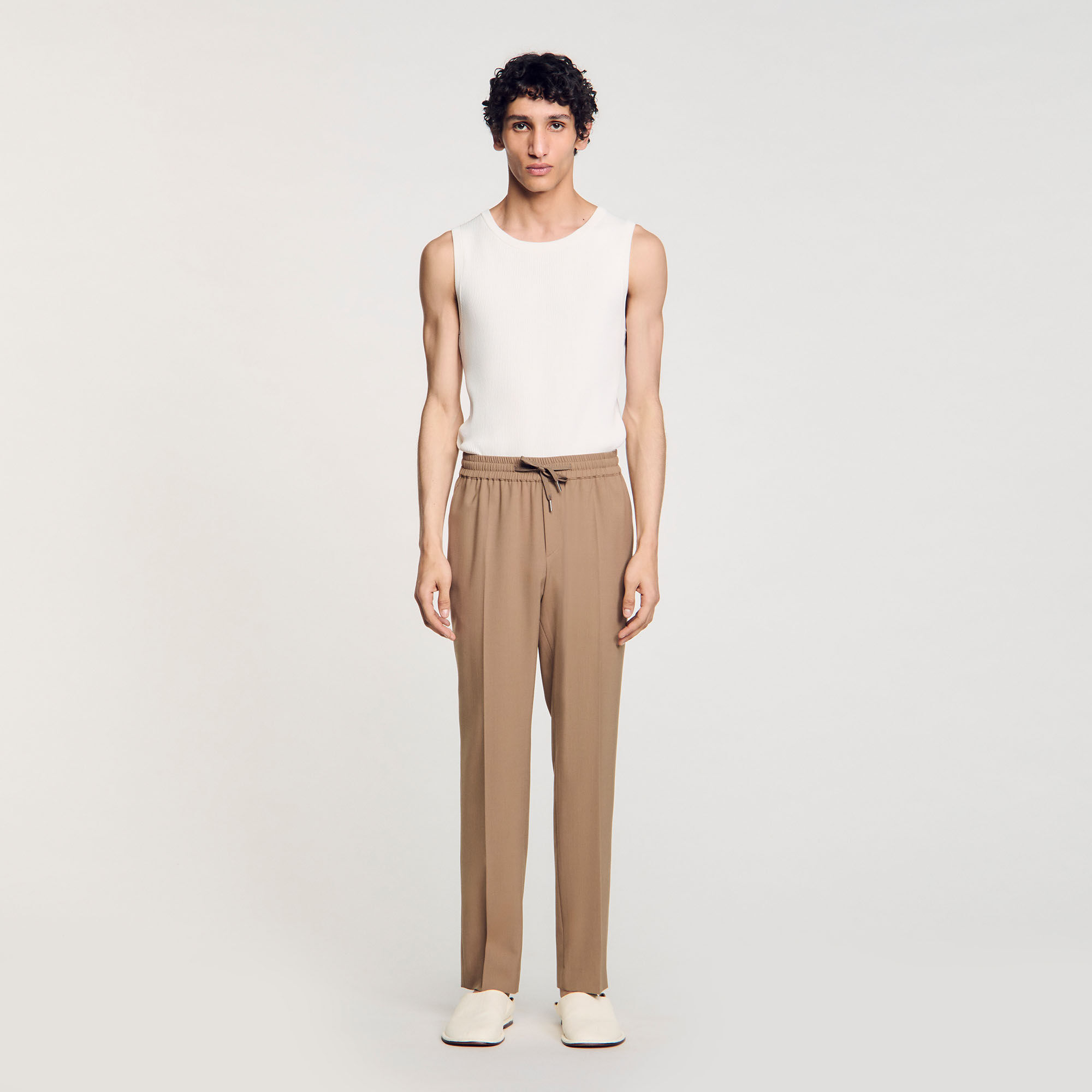 Pantalón recto elástico