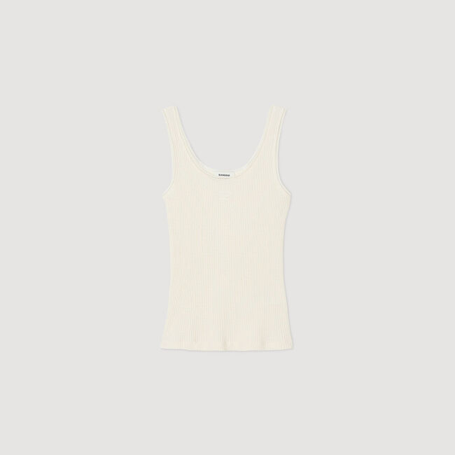 Camiseta de tirantes de canalé