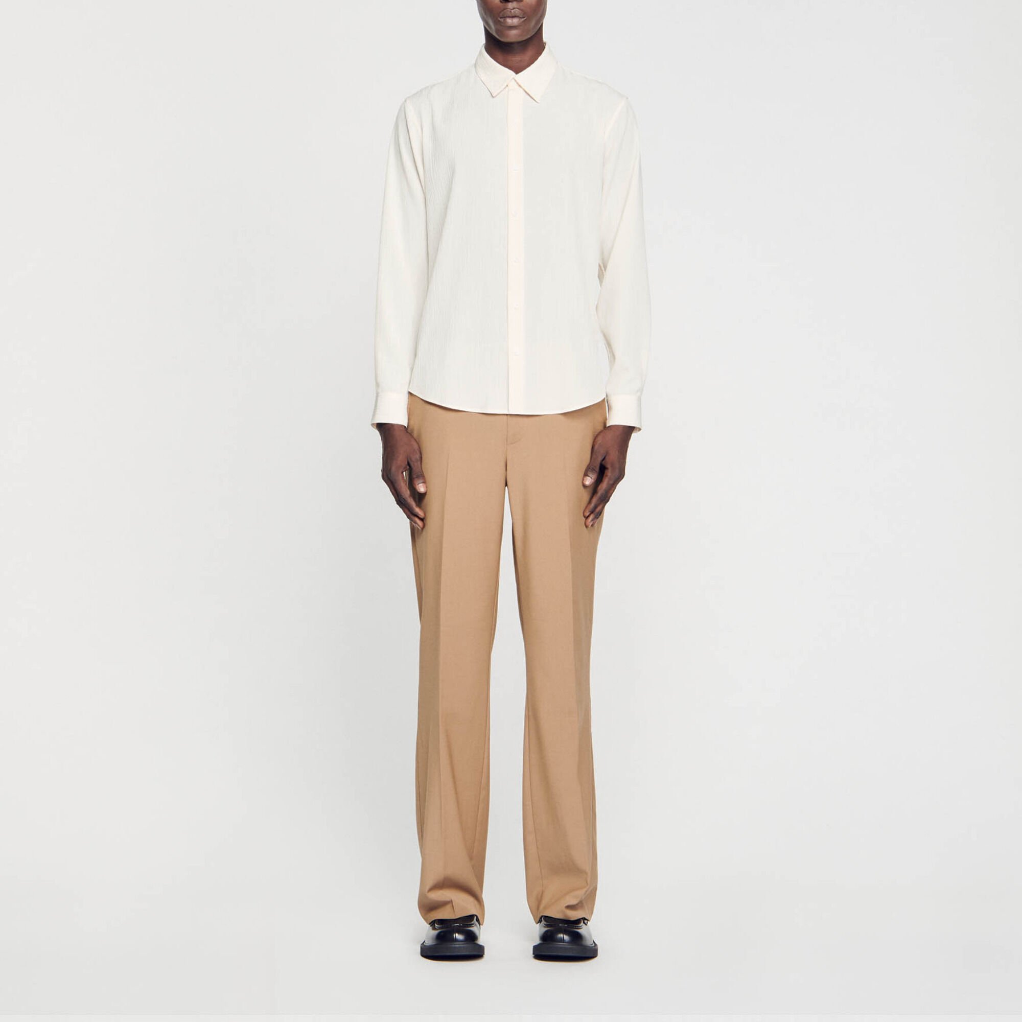 Camisa fluida plisada