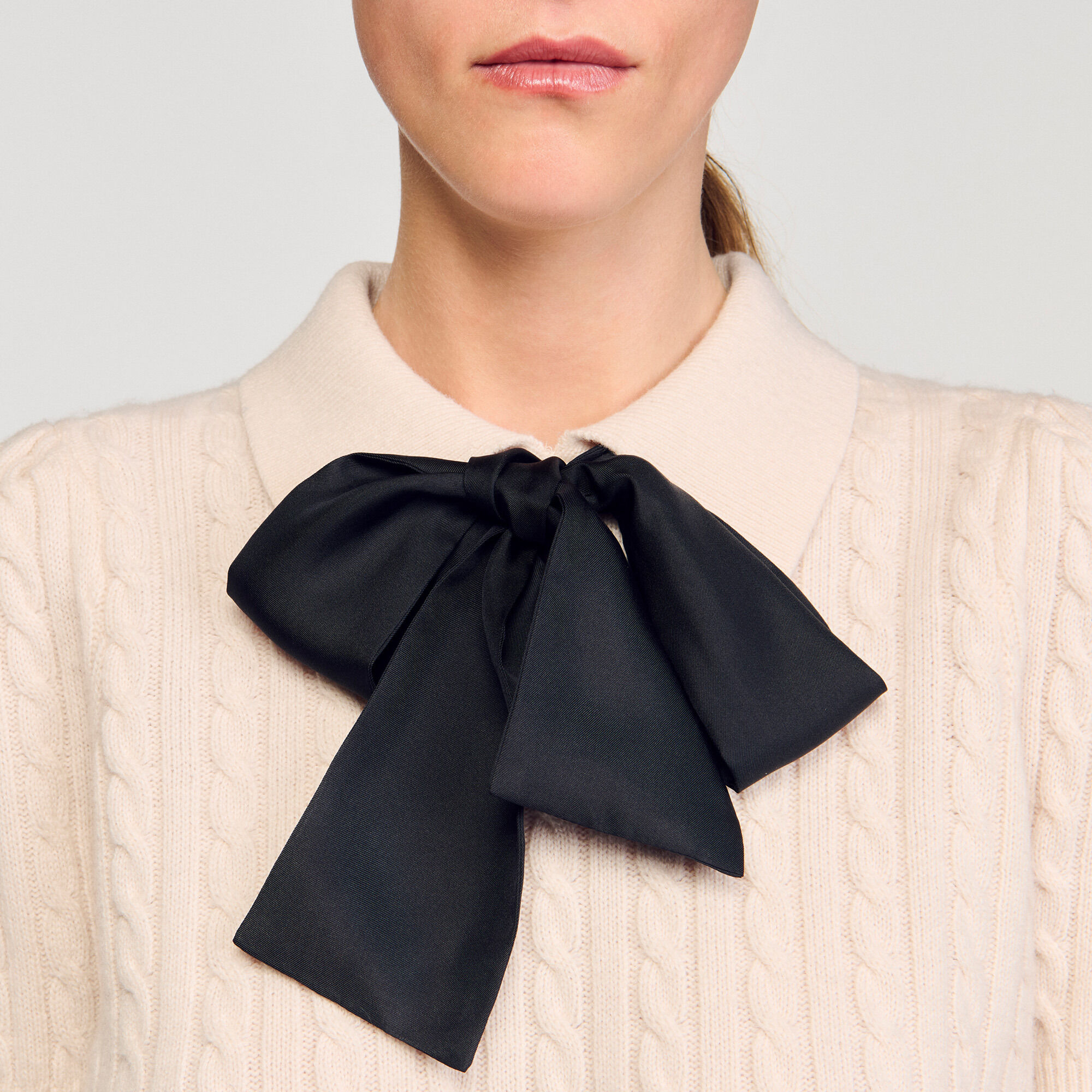 Jersey de punto con cuello polo - Mujer | Sandro