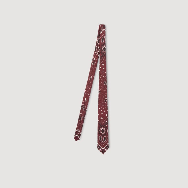 Corbata de seda con estampado