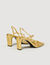 Sandalias de piel repujada
