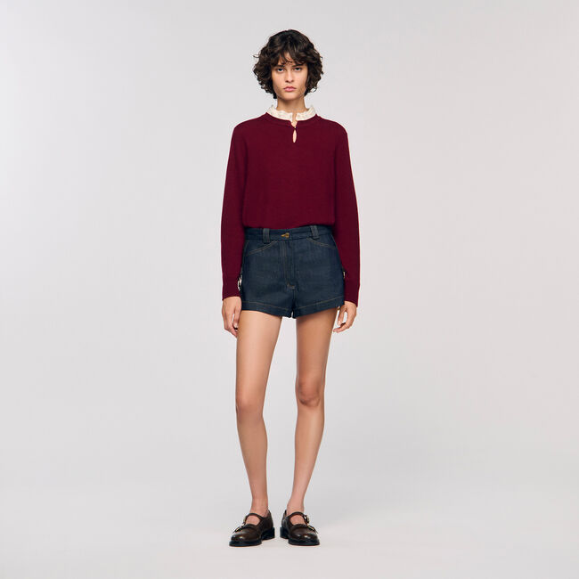 Jersey con cuello con volante