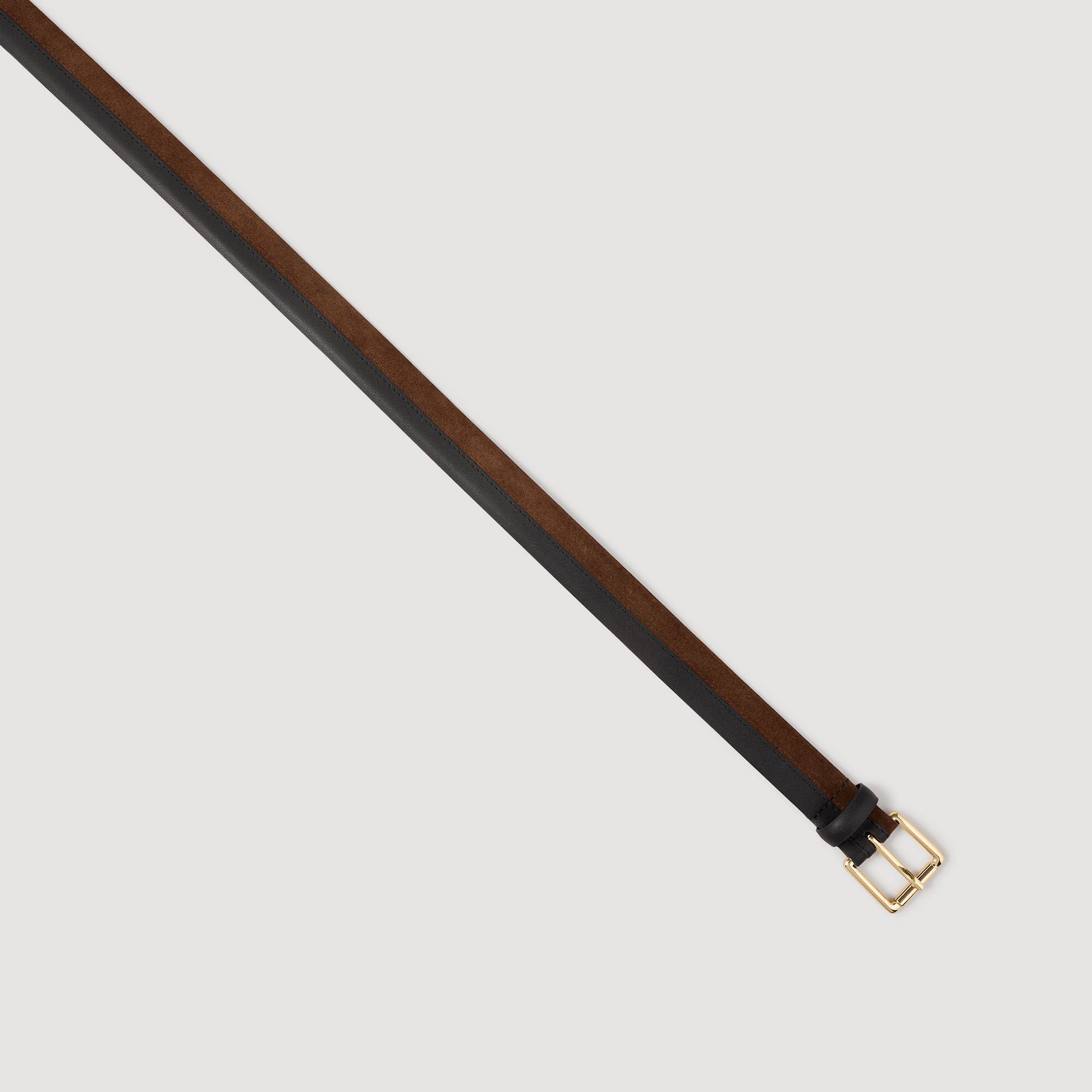 Cinturón de cuero bicolor