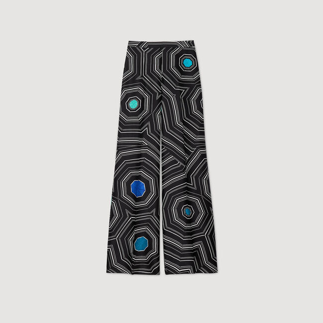 Pantalón de seda con espirales