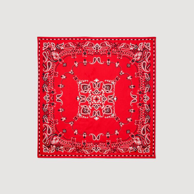 Pañuelo de seda estampado bandana