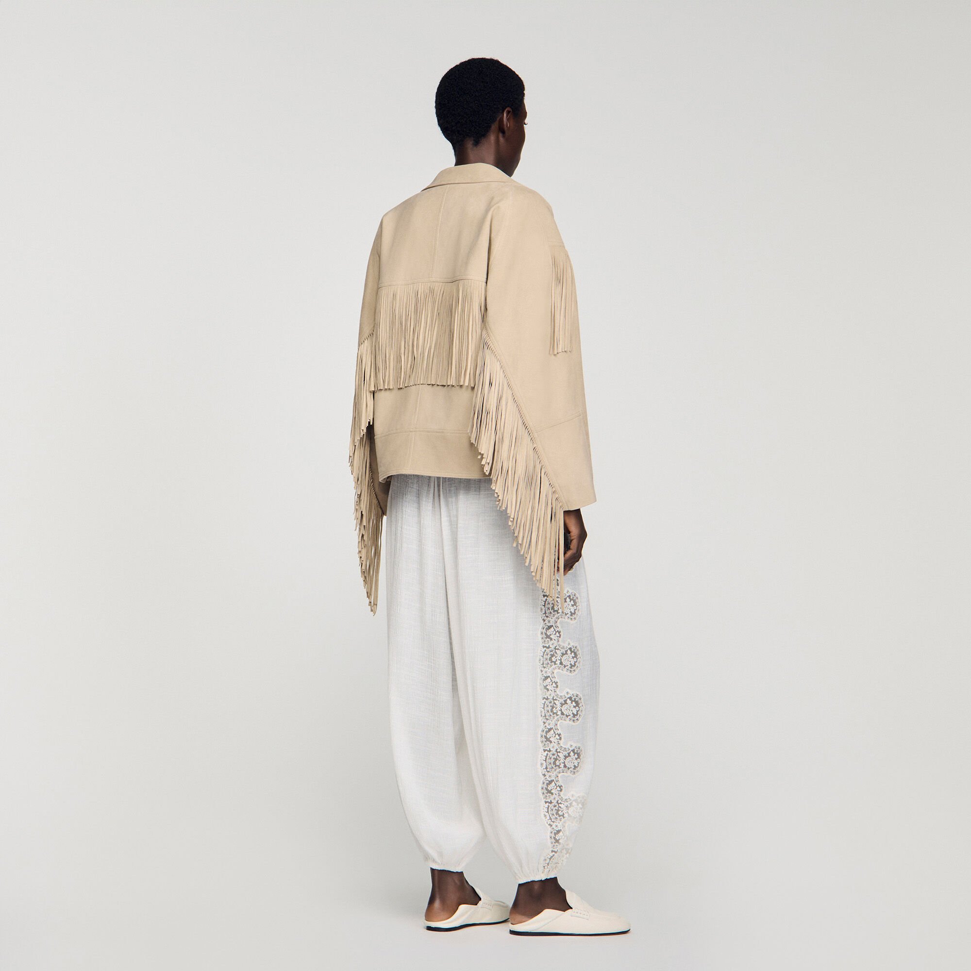 Cazadora de ante con flecos