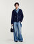 Cárdigan con detalles denim