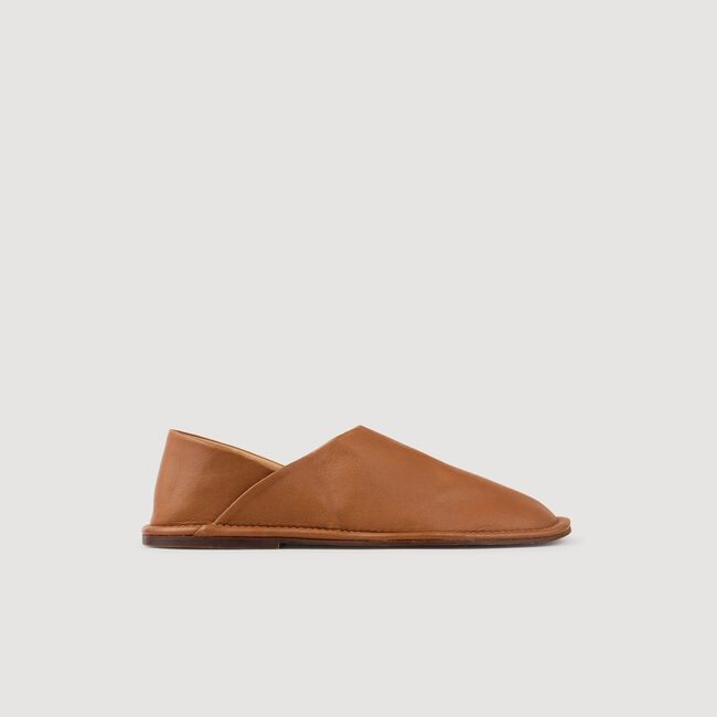 Slippers de cuero granulado