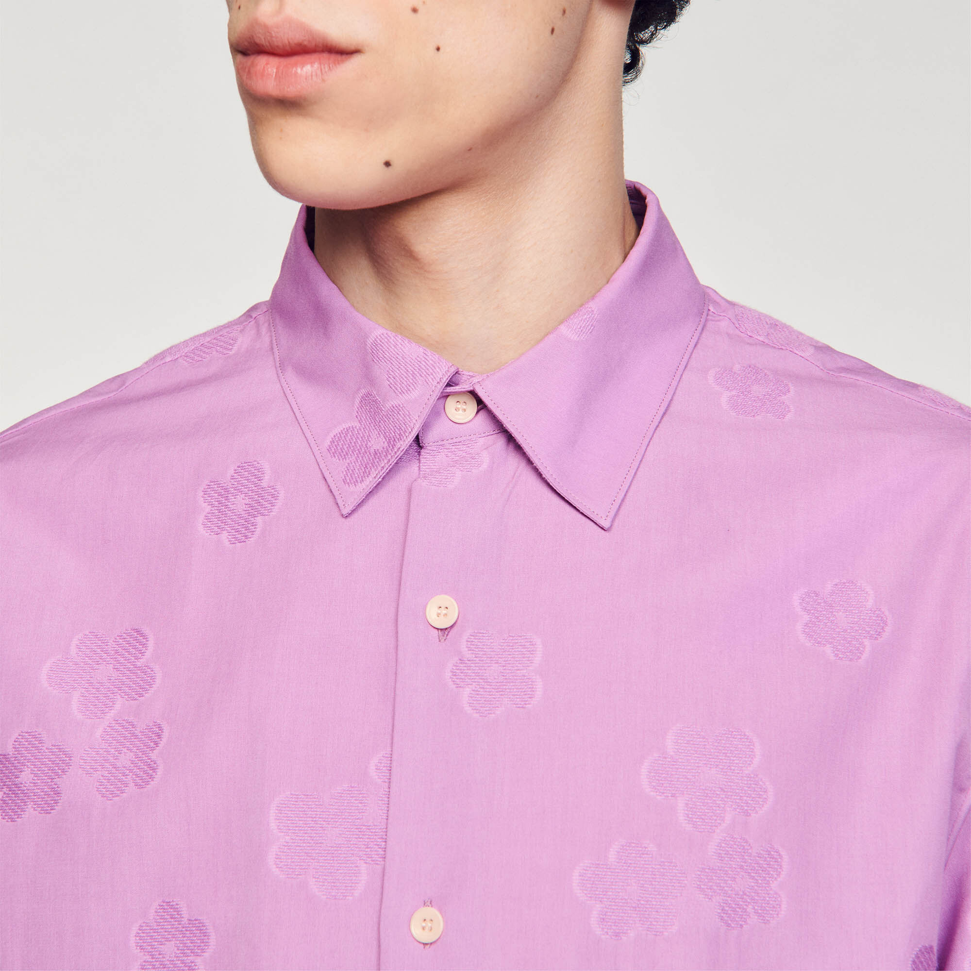 Camisa sobredimensionada de jacquard - Hombre | Sandro