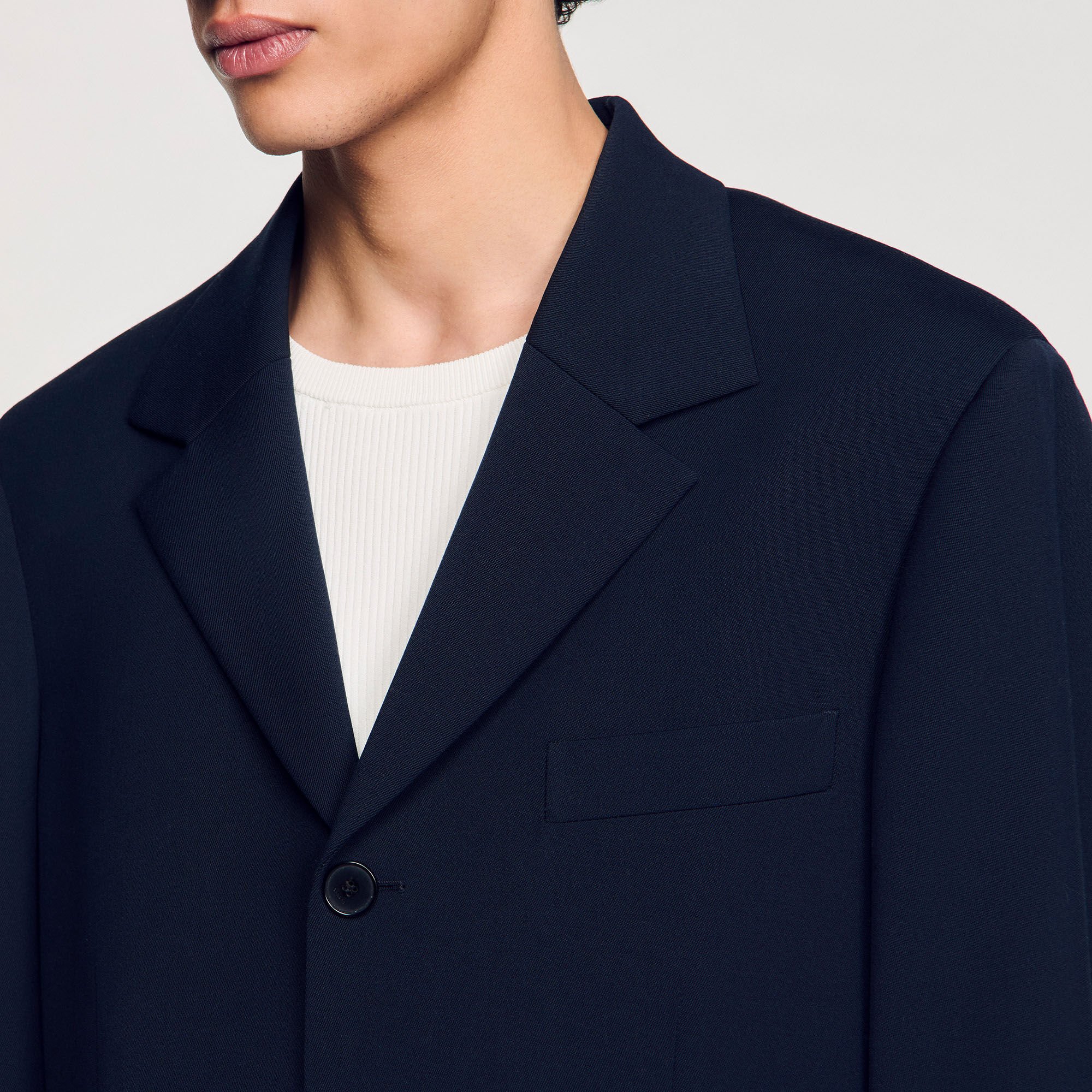 Chaqueta de traje oversize de lana
