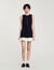 Vestido corto de tweed bicolor