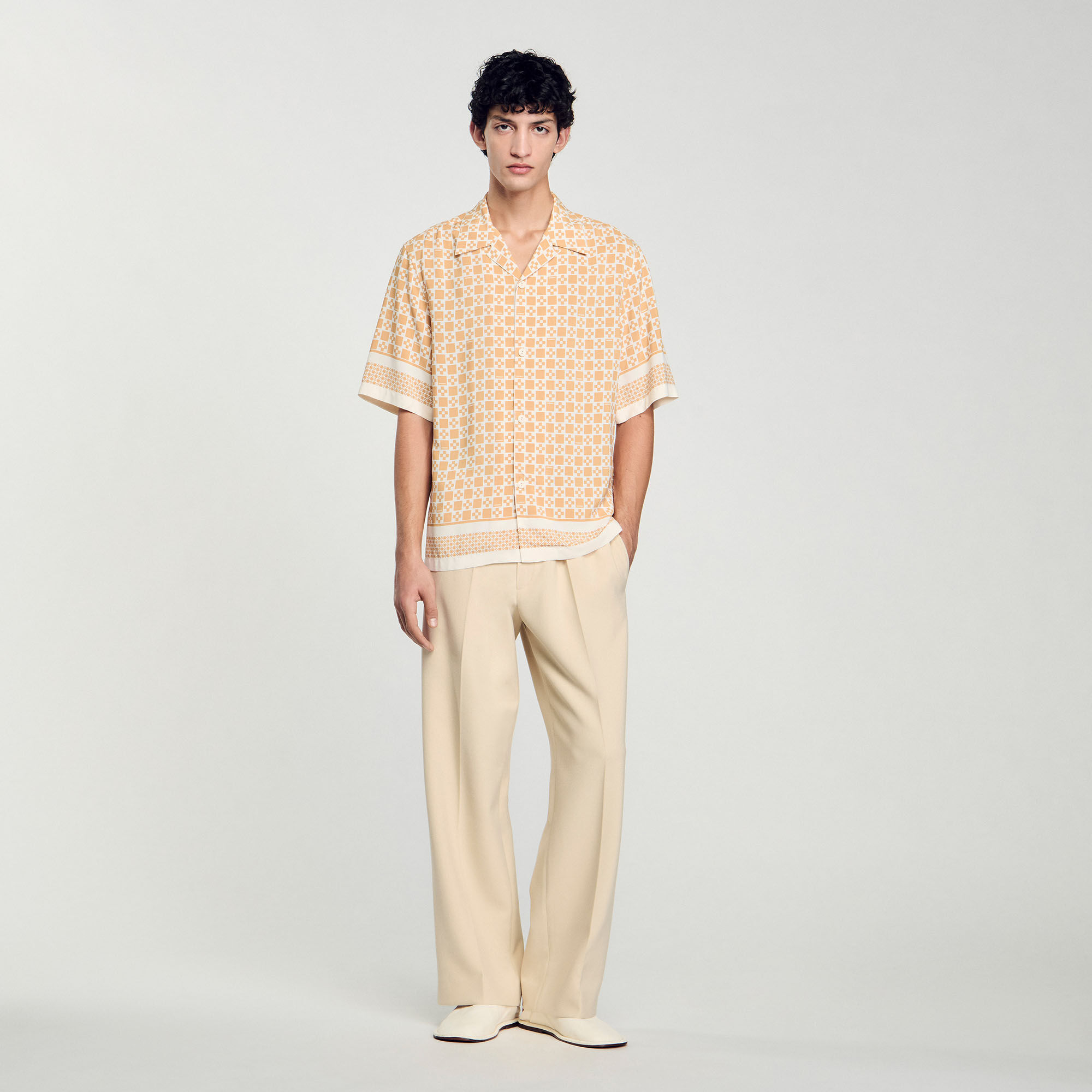 Camisa fluida con estampado Square Cross