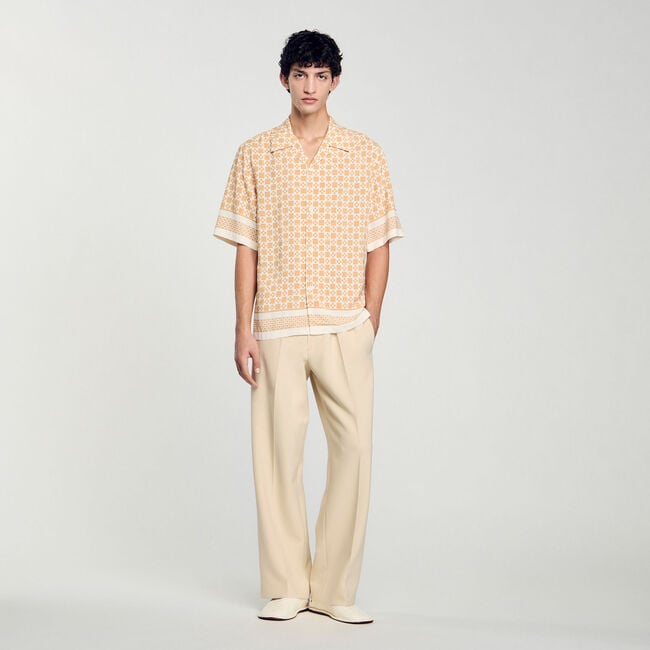 Camisa fluida con estampado Square Cross
