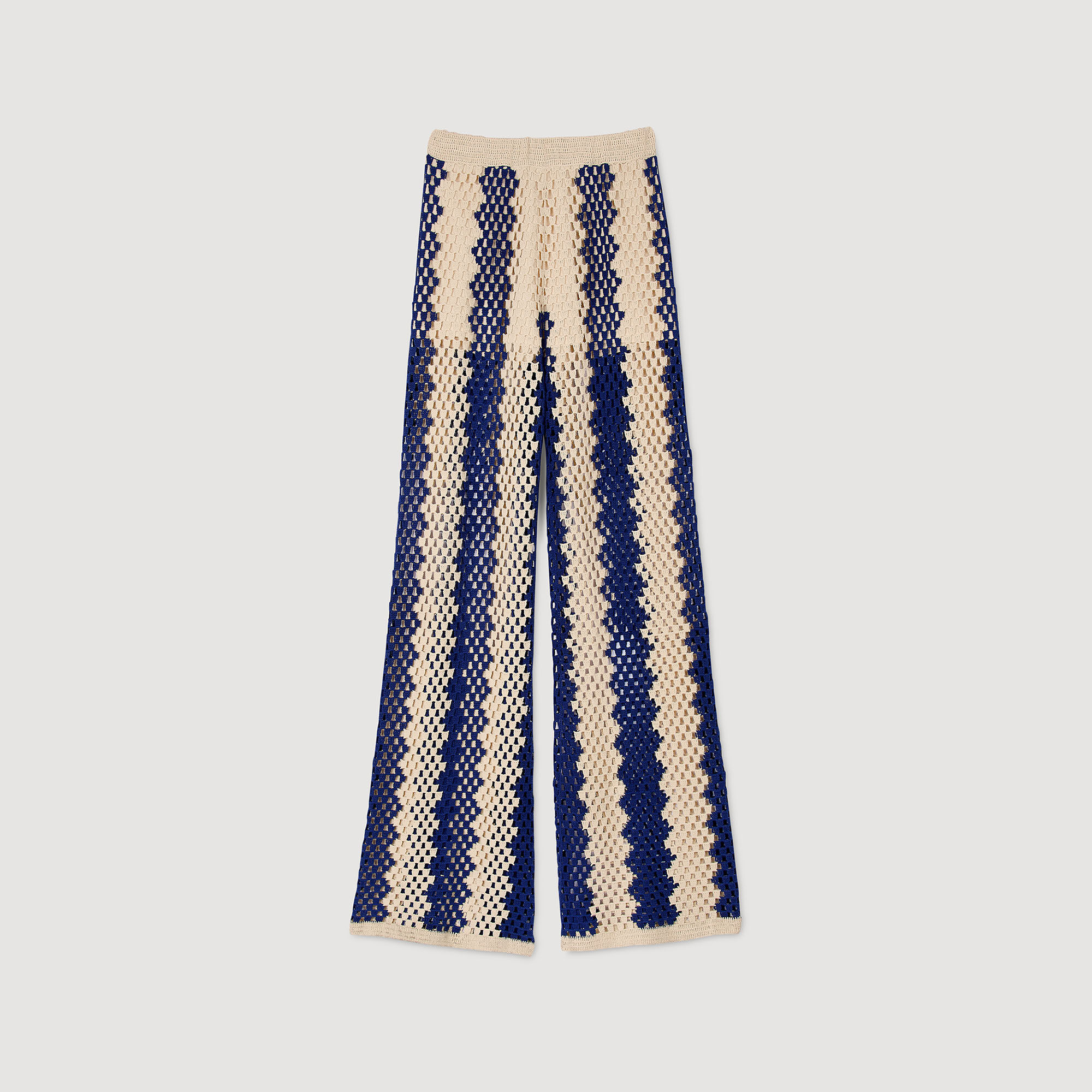 Pantalón de punto bicolor