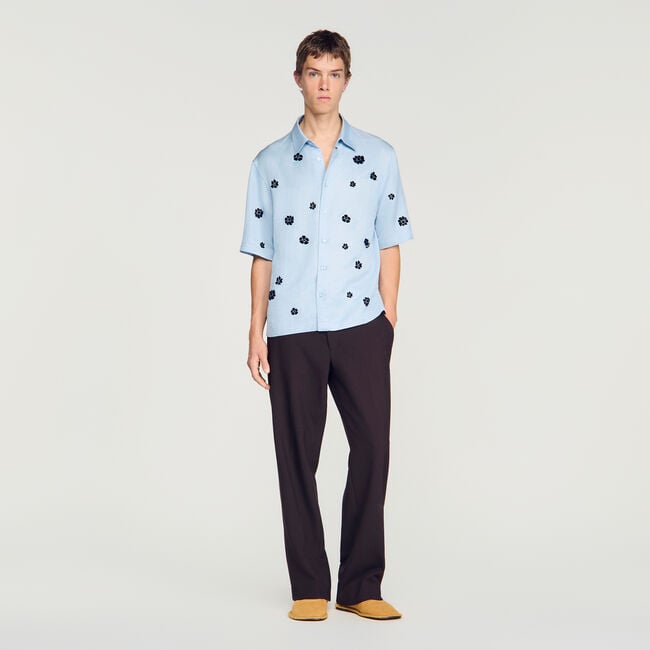 Camisa fluida con estampado floral