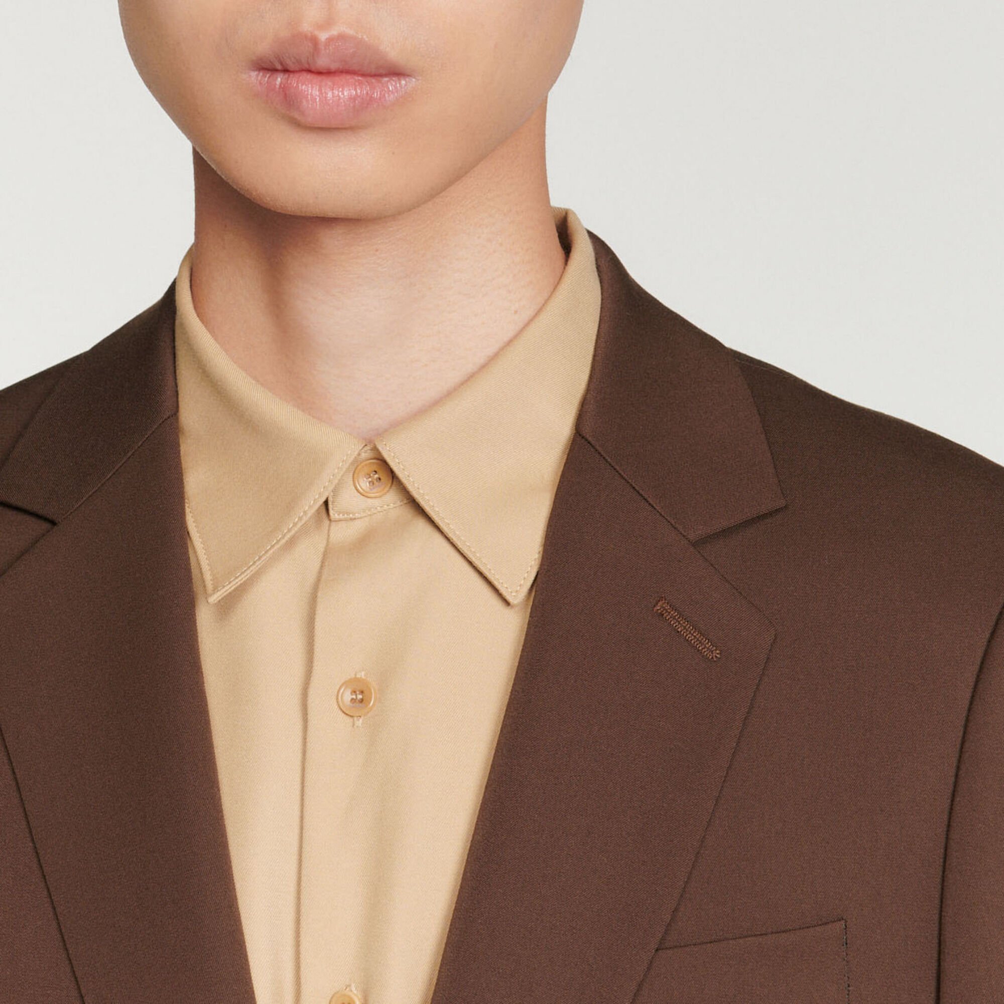 Chaqueta de traje de lana virgen