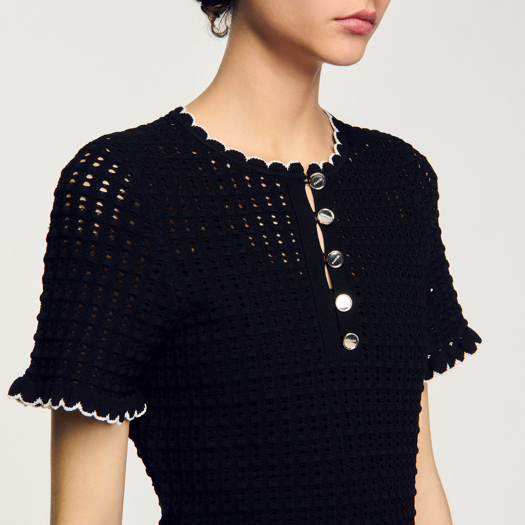 Vestido corto de punto