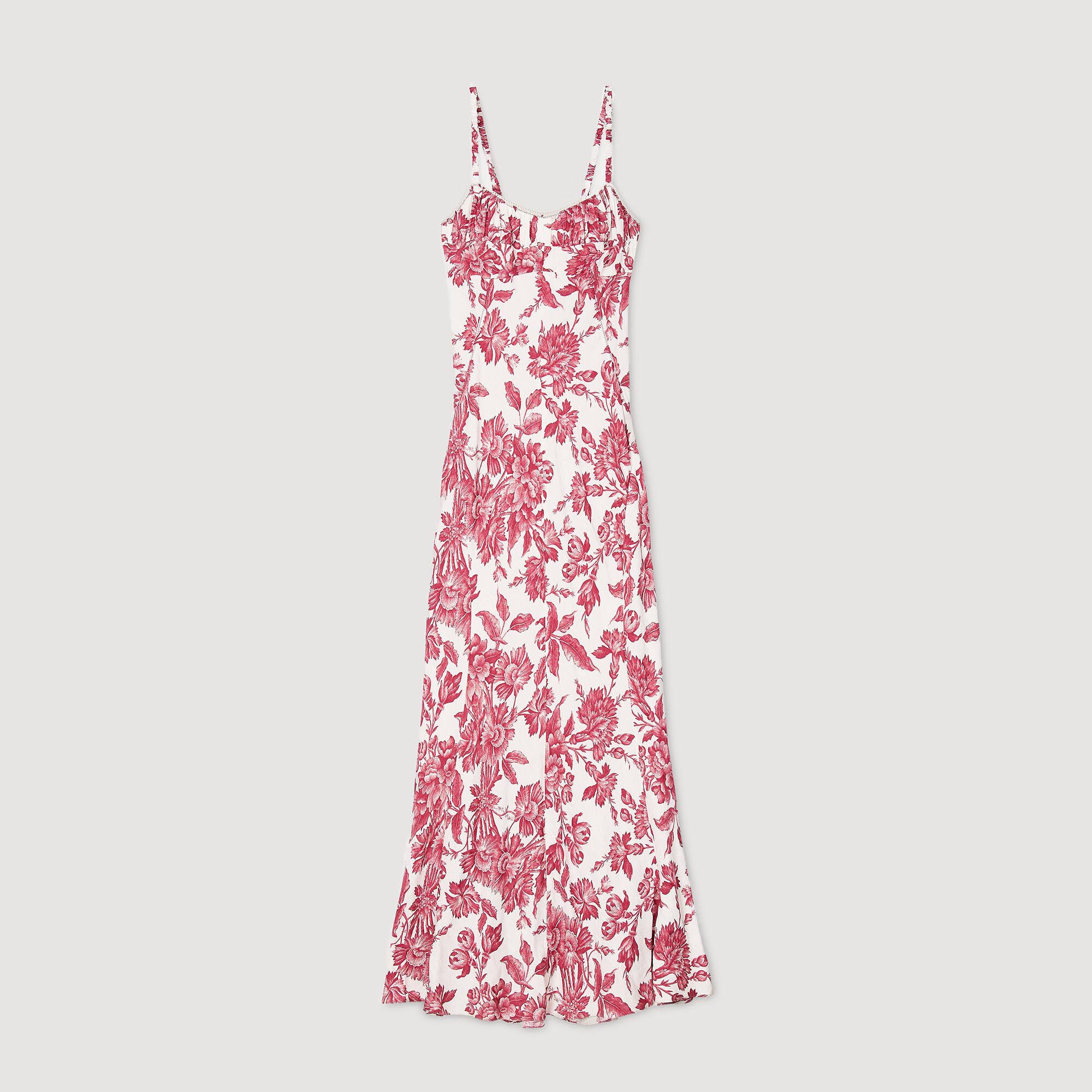 Vestido largo con estampado floral
