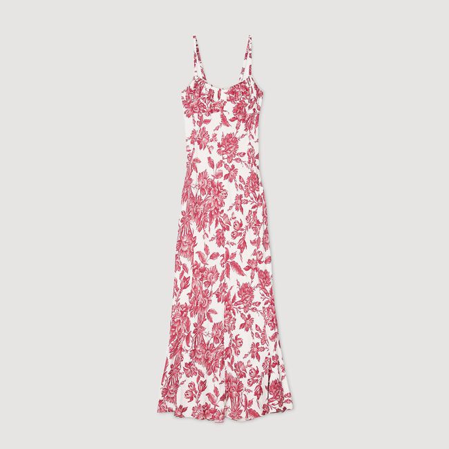 Vestido largo con estampado floral
