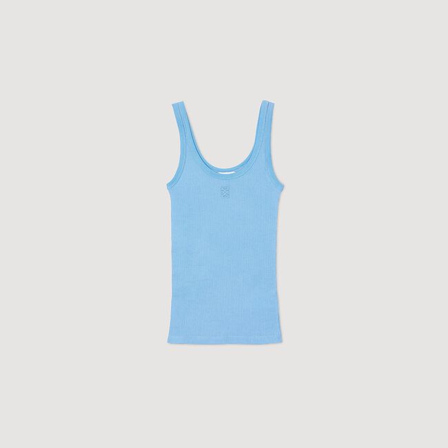 Camiseta de canalé sin mangas