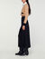 Falda larga plisada
