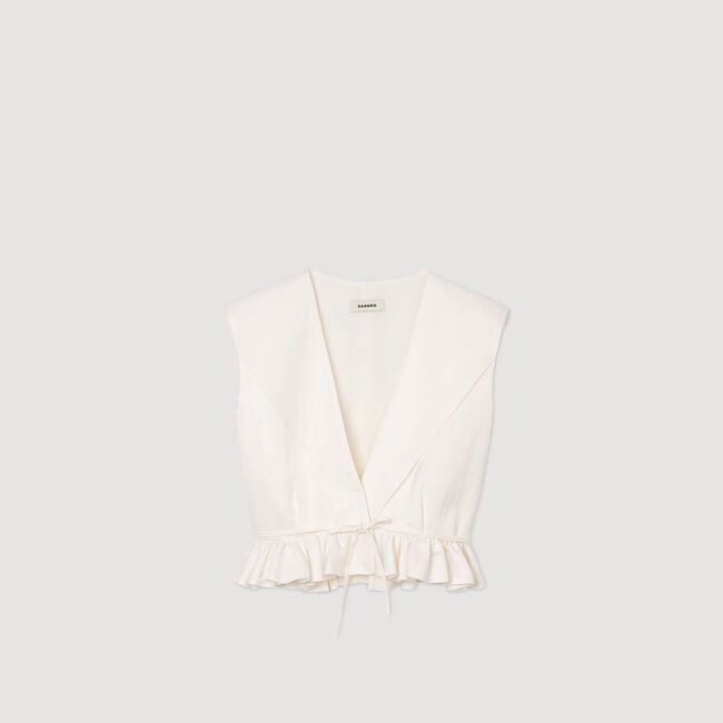 Top corto con volante