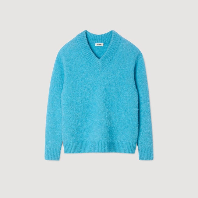 Jersey de cuello V de manga larga