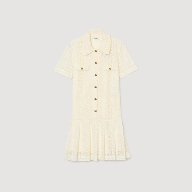 Vestido corto de encaje