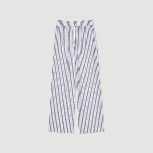 Pantalón a rayas con brillantes