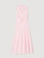 Vestido largo anudado con strass