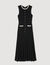 Vestido largo con detalles de ganchillo