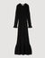 Vestido largo de punto con strass