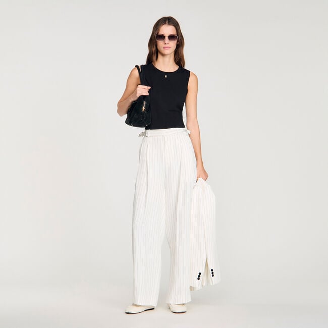 Pantal&oacute;n de traje a rayas