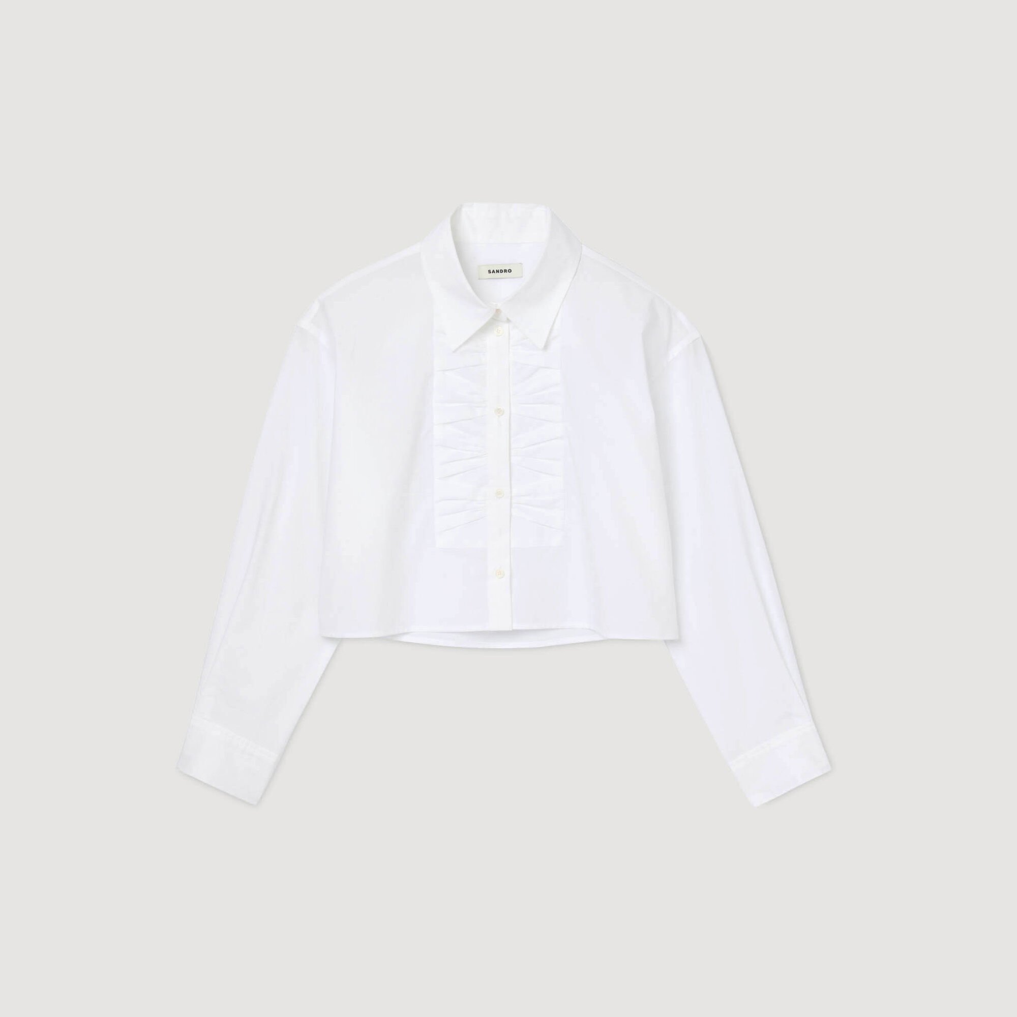 Camisa corta con detalles de lazos