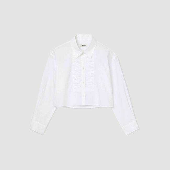Camisa corta con detalles de lazos
