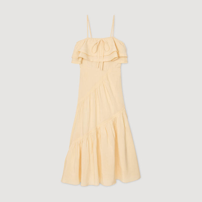 Vestido largo con volantes