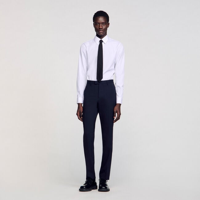 Pantalón de traje clásico de lana